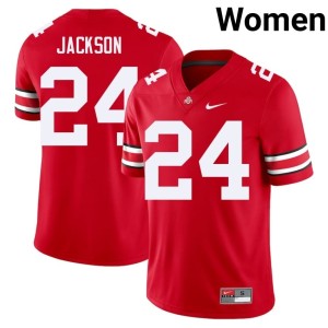 The Fighting Buckeyes College Football #24 2025 Scarlet Women Ja'Kobi Jackson Jerseys 328604-534