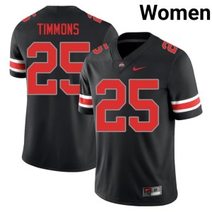Go Bucks University Jay Timmons College Football Blackout Women #25 Jerseys 695283-326
