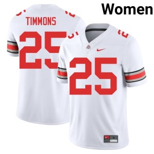 Ohio State Women's Official #25 College Football Jay Timmons White Jerseys 235950-831