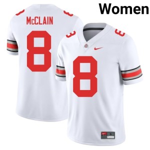 OSU #8 Alumni College Football Jaylen McClain Women's White Jerseys 955246-977