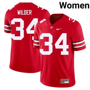 OSU Scarlet College Football Alumni #34 Khary Wilder Women Jerseys 616184-864
