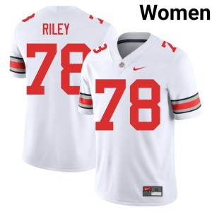 The Buckeyes 2025-26 #78 College Football Max Riley Womens White Jersey 543019-610