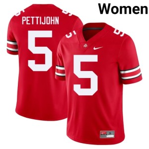 The Ohio State Riley Pettijohn Official #5 Scarlet Women's College Football Jersey 513808-143