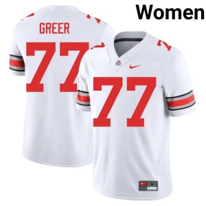 Buckeye Nation Sam Greer Women College Football #77 White University Jersey 354168-595