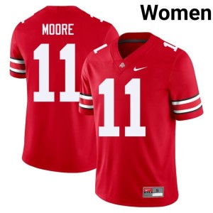 The Fighting Buckeyes #11 Scarlet Terry Moore Women's 2025-26 College Football Jerseys 350475-900