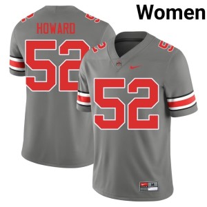 Ohio State Ty Howard High School #52 Women's College Football Grey Jersey 990915-872