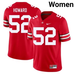 Ohio State Scarlet Women's #52 College Football Ty Howard Game Jersey 670859-875