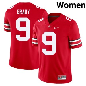 The Ohio State Limited Women College Football Zion Grady Scarlet #9 Jerseys 566038-759