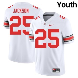 OSU #25 Youth Bo Jackson Game White College Football Jerseys 125095-444
