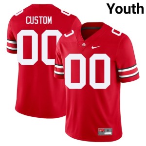 The Ohio State #00 Youth Custom College Football Alumni Scarlet Jerseys 677486-859