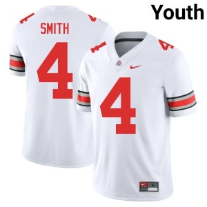 Buckeye Nation White Jeremiah Smith Youth #4 College Football Replica Jerseys 354178-372