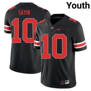 Go Bucks NCAA College Football Blackout Youth #10 Julian Sayin Jersey 931962-306