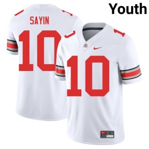 Buckeye Nation Julian Sayin #10 Stitched College Football Youth White Jerseys 600650-948