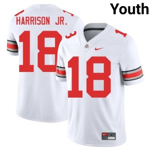 Buckeye Nation White Marvin Harrison Jr. #18 Youth Alumni College Football Jerseys 792957-982