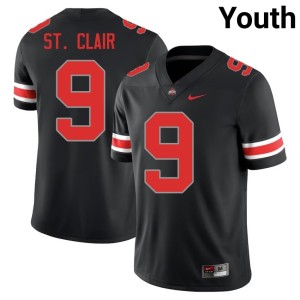 Buckeye Nation Youth 2025-26 Blackout #9 Tavien St. Clair College Football Jerseys 660462-143