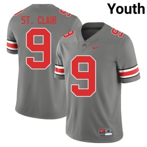 The Buckeyes #9 Grey Tavien St. Clair College Football Youth Alumni Jerseys 471645-800