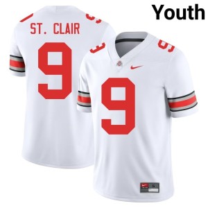 OSU Youth White Alumni College Football Tavien St. Clair #9 Jerseys 271859-714