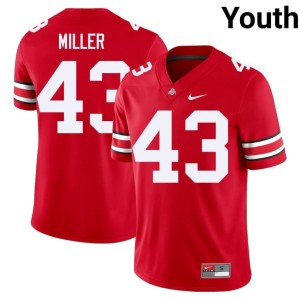 Buckeye Nation College Football Limited Scarlet Youth #43 Amar'e Miller Jersey 579068-805