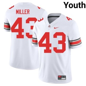 Ohio State White Embroidery College Football #43 Amar'e Miller Youth Jersey 719124-908