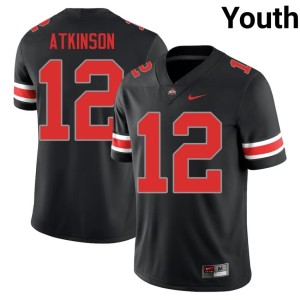 OSU Buckeyes Youth College Football 2025-26 Beau Atkinson Blackout #12 Jerseys 799793-183