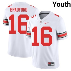 Ohio State Buckeyes White Youth Limited #16 Blaine Bradford College Football Jerseys 691165-658