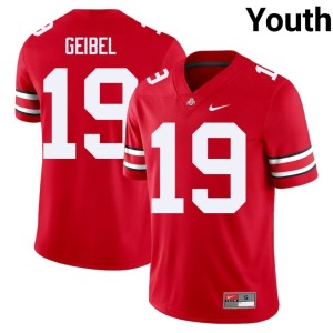OSU College Football Player Youth #19 Brady Geibel Scarlet Jerseys 736769-738