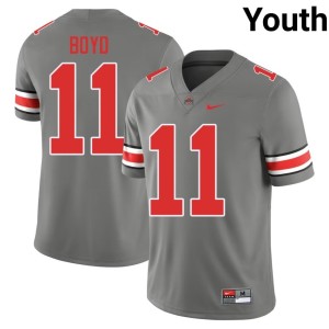 Ohio State Youth #11 College Football Grey Brock Boyd Stitched Jersey 541921-585