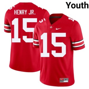 The Fighting Buckeyes Scarlet Embroidery College Football Chris Henry Jr. #15 Youth Jerseys 913180-305
