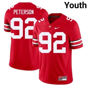 Ohio State Buckeyes College Football Youth #92 Cooper Peterson Scarlet 2025-26 Jersey 348843-314