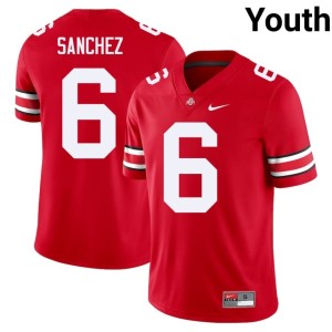 Buckeye Nation Youth Devin Sanchez Scarlet #6 College Football High School Jersey 930724-697