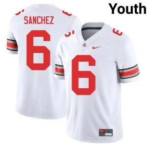 The Buckeyes Youth White Alumni Devin Sanchez #6 College Football Jerseys 540235-853