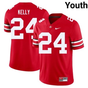 Buckeye Nation Youth Scarlet #24 Dominick Kelly College Football 2025 Jersey 364692-177