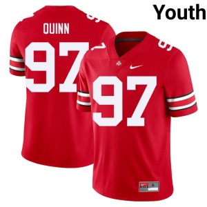 Go Bucks College Football Youth Alumni #97 Dre Quinn Scarlet Jersey 313025-247