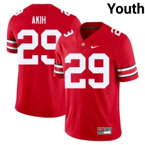 OSU Youth College Football Embroidery Scarlet Favour Akih #29 Jersey 668308-152