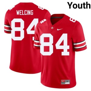 Ohio State College Football Hunter Welcing Youth #84 Scarlet 2025 Jersey 837896-337