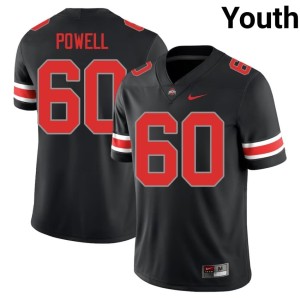 The Buckeyes #60 Jaxon Powell 2025 Blackout Youth College Football Jerseys 414161-446