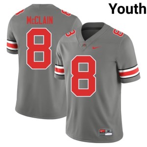 Ohio State Jaylen McClain Youth High School Grey #8 College Football Jerseys 198087-876