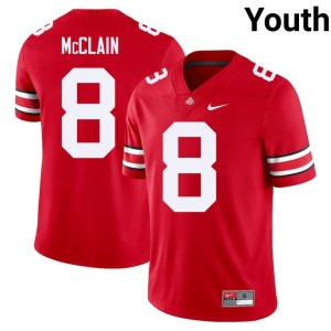 Ohio State College Football Stitched Scarlet Youth #8 Jaylen McClain Jerseys 493029-328