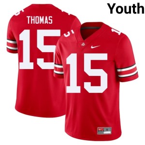 The Fighting Buckeyes Jordan Thomas #15 College Football Scarlet Player Youth Jersey 378666-170