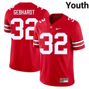 The Ohio State College Football Scarlet #32 Youth 2025-26 Kaden Gebhardt Jerseys 391418-544
