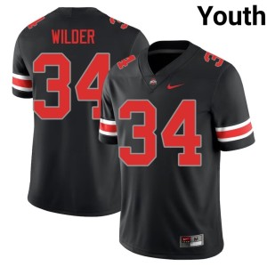Go Bucks Khary Wilder Youth #34 Blackout University College Football Jersey 598550-881