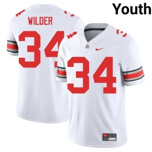 Go Bucks #34 Youth Khary Wilder White College Football Limited Jersey 829652-298