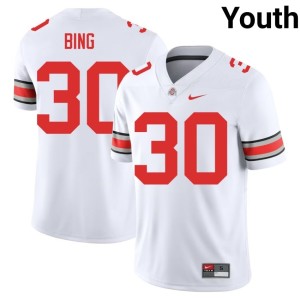 OSU College Football Youth #30 Official Khmari Bing White Jersey 746980-637