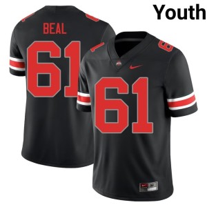 The Ohio State College Football #61 Stitched Landon Beal Youth Blackout Jersey 243297-379