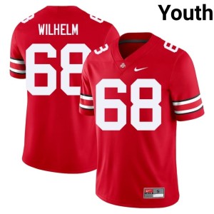The Fighting Buckeyes College Football #68 Scarlet Alumni Youth Mason Wilhelm Jerseys 251011-678