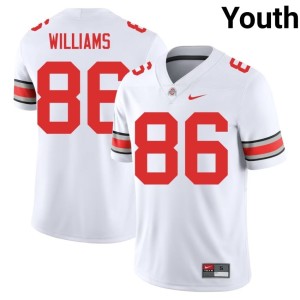 The Buckeyes White College Football Mason Williams #86 2025-26 Youth Jerseys 319439-696