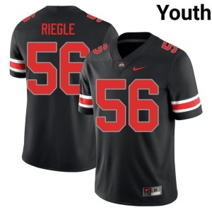The Buckeyes Blackout Official College Football Nate Riegle #56 Youth Jersey 619317-693