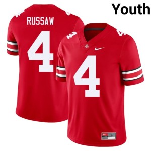 OSU Youth #4 Qua Russaw Scarlet 2025-26 College Football Jerseys 357199-431