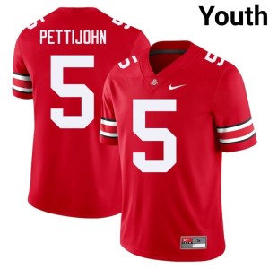 OSU College Football Scarlet Replica #5 Riley Pettijohn Youth Jerseys 448736-702