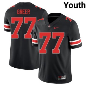 Ohio State Buckeyes Blackout Youth #77 Replica Sam Greer College Football Jersey 526618-955
